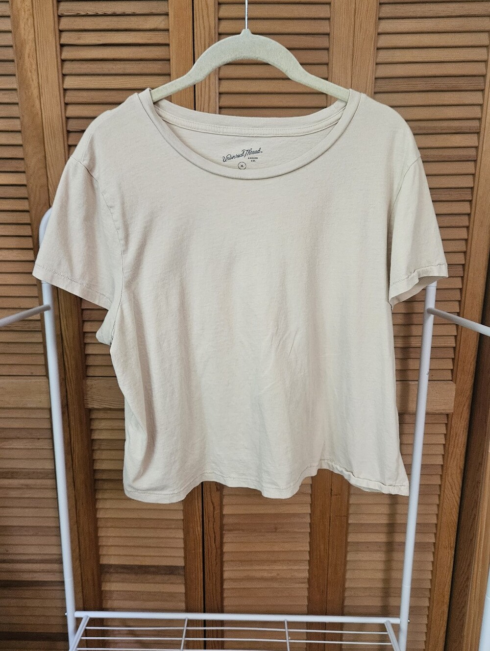 Universal Thread Tan Cropped 100% Cotton Tshirt